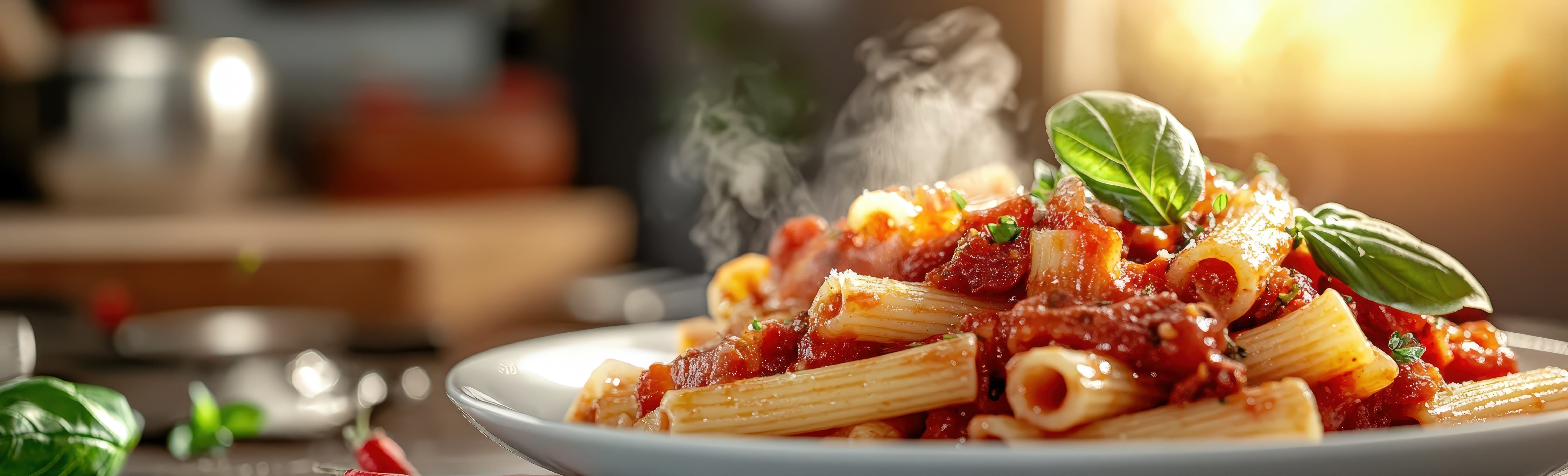 AdobeStock_1568297433 - rigatoni sun dried tomato pesto