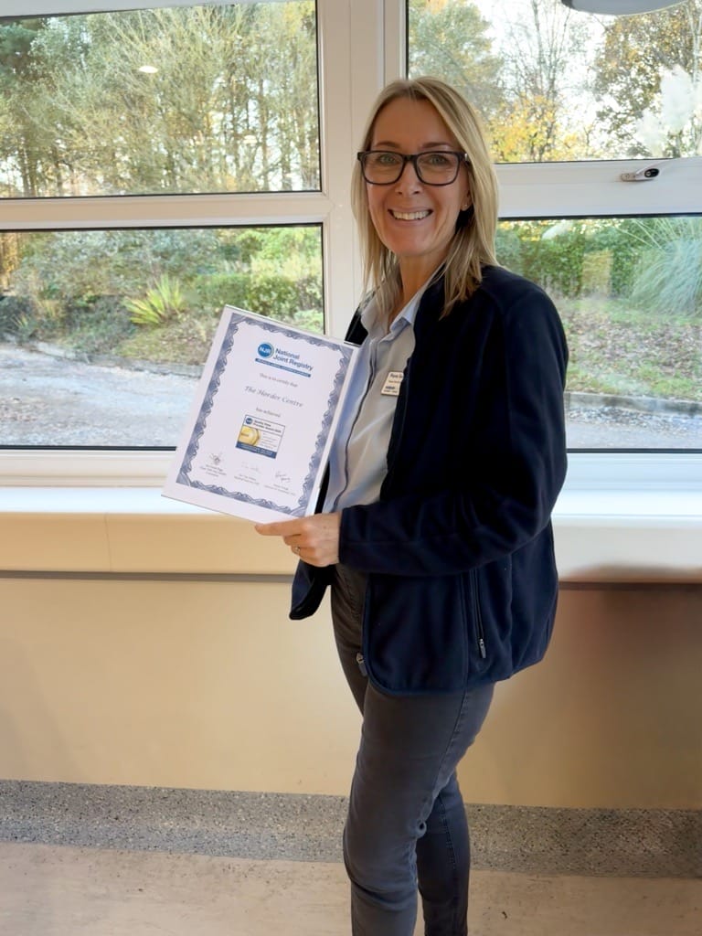 Image of Fiona, Theatre Administration Assistant, with NJR Gold Level Award