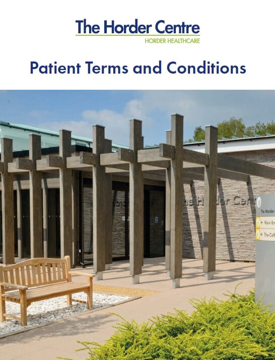 The Horder Centre Patient Terms and Conditions