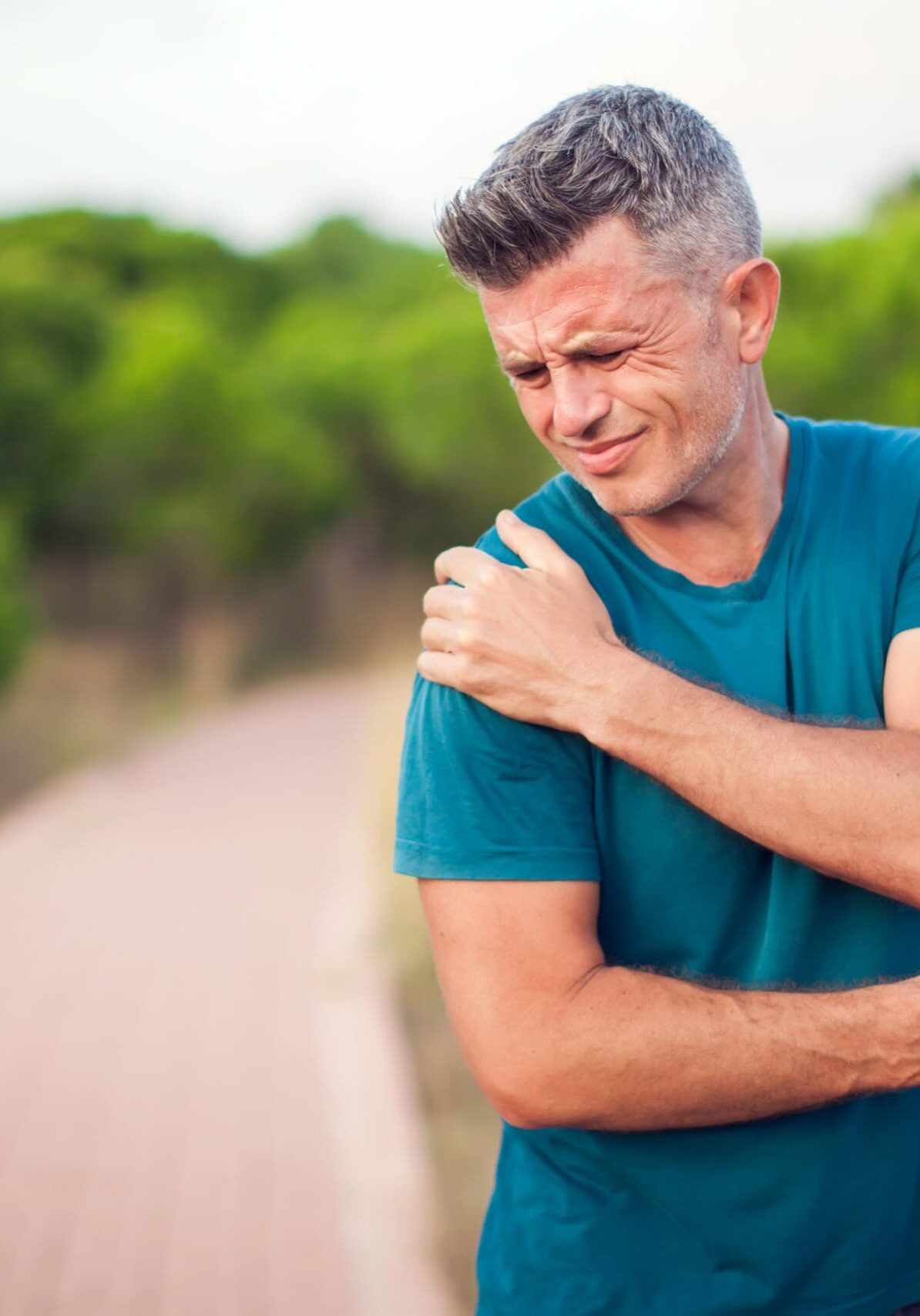 Image of man with shoulder pain